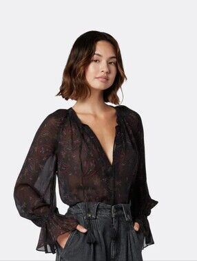 Joie 100% Silk Cecarina Paisley Blouse